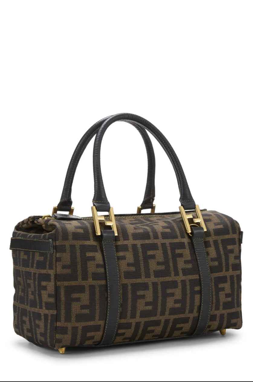 Fendi Zucca canvas Boston bag