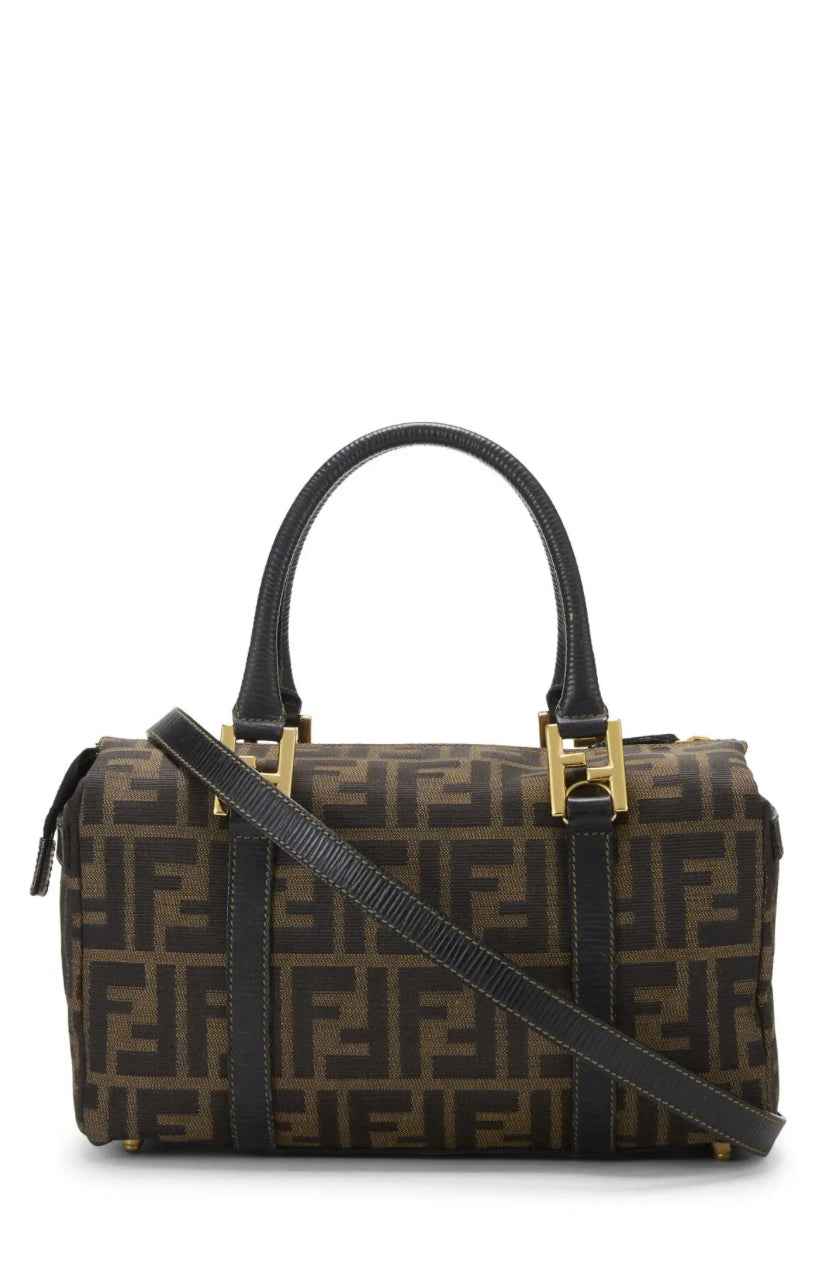 Fendi Zucca canvas Boston bag
