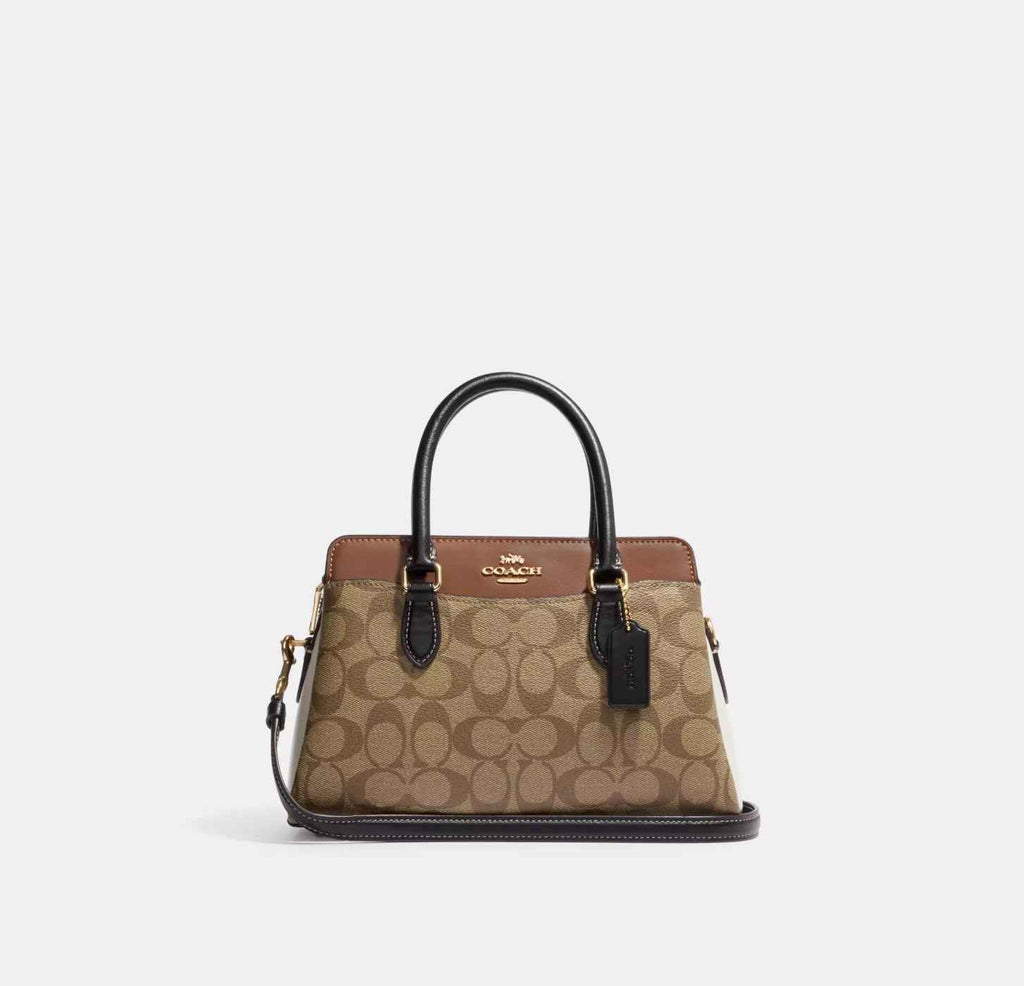 Mini Darcie Carryall Bag In Colorblock Signature Canvas