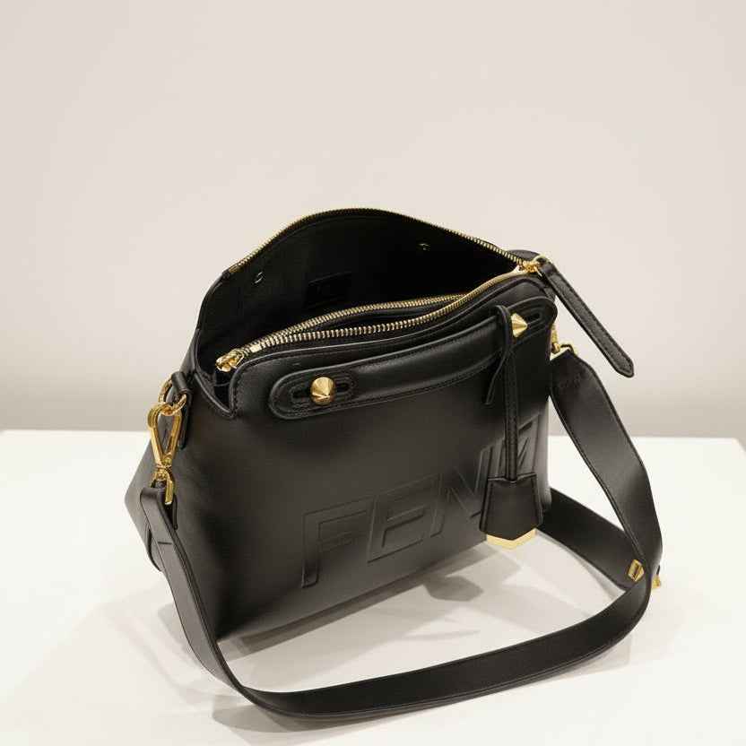 Fendi By The Way bag featuring hot-stamped Roma lettering