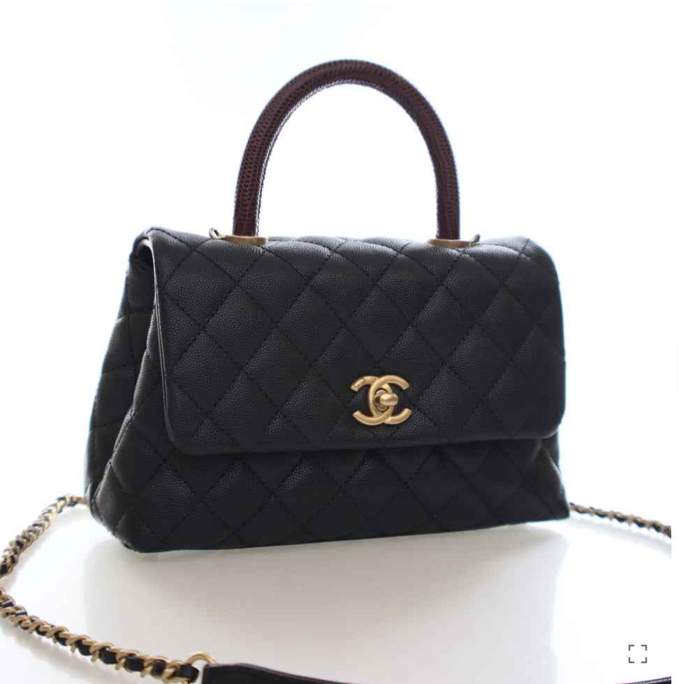 Chanel Small Caviar Coco Handle Bag - WOW BOUTIQUE