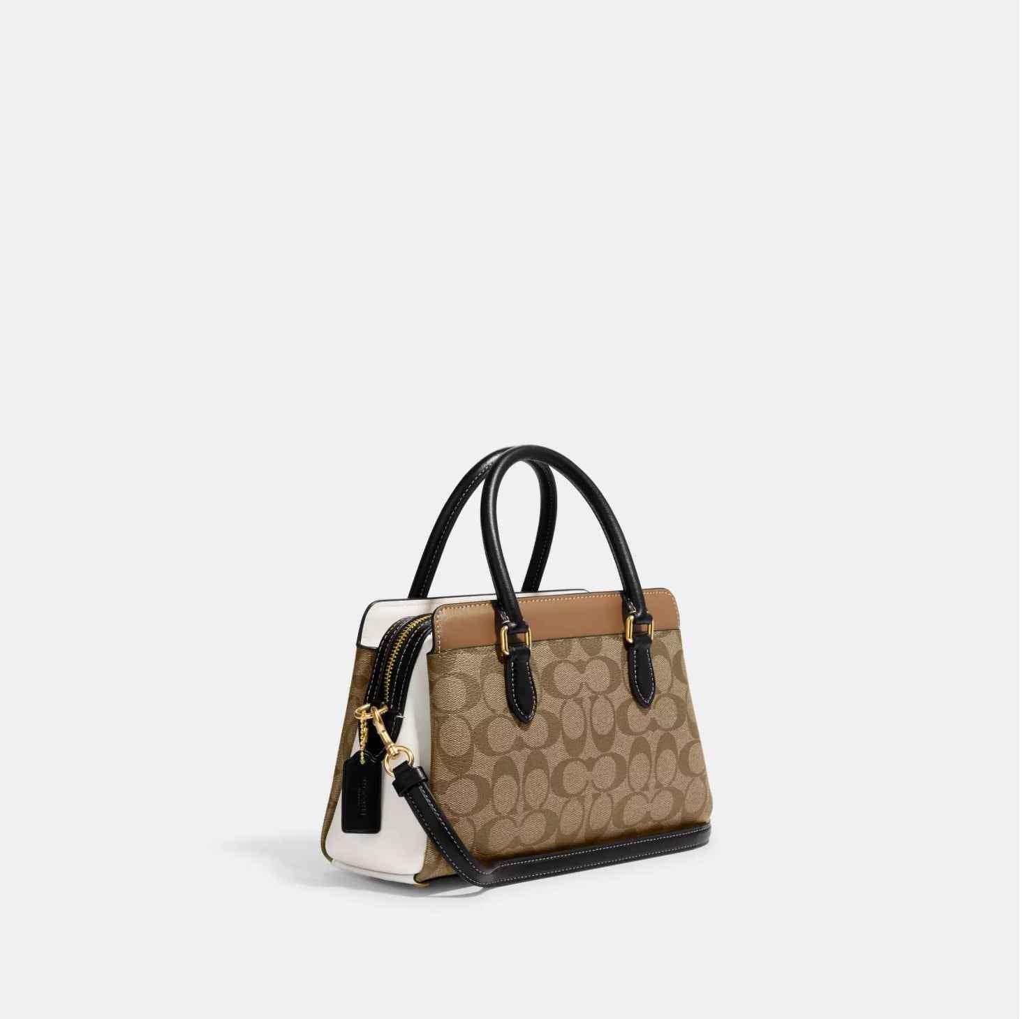 Mini Darcie Carryall Bag In Colorblock Signature Canvas - WOW BOUTIQUE