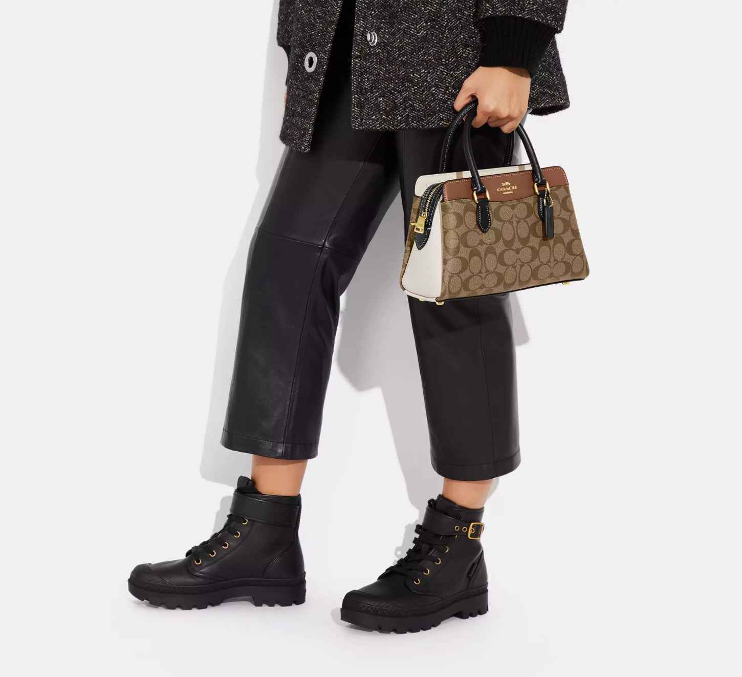 Mini Darcie Carryall Bag In Colorblock Signature Canvas - WOW BOUTIQUE