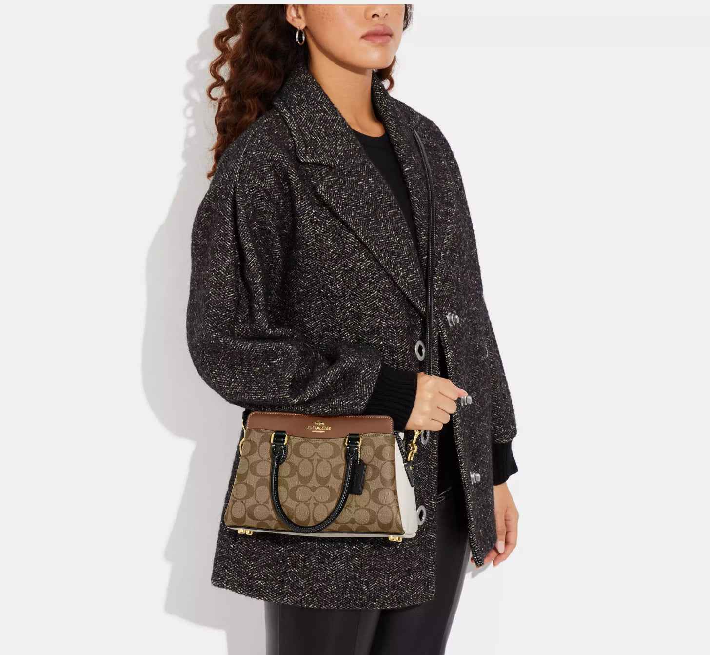 Mini Darcie Carryall Bag In Colorblock Signature Canvas - WOW BOUTIQUE
