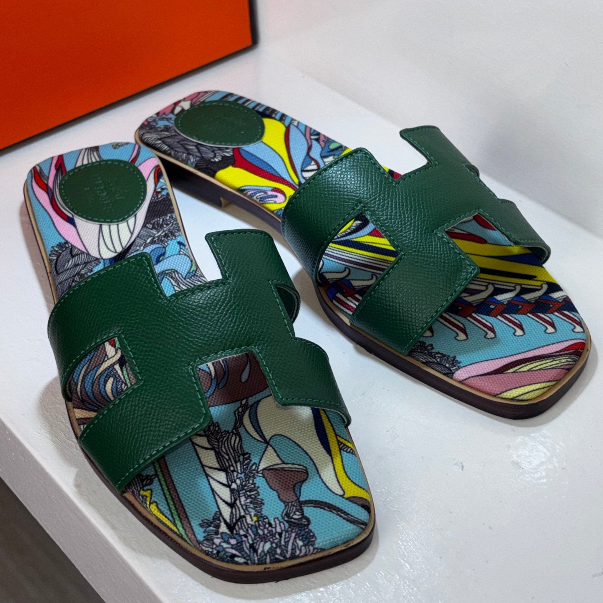 صندل هيرمز ملون - WOW BOUTIQUE